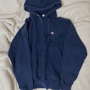 navy blue champion hoodie